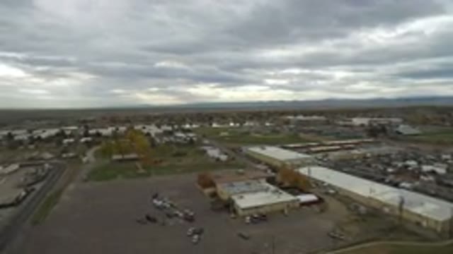 HIDDEN LAKE COLORADO-2016: Panoramic View Of City On Cloudy Day Showing The