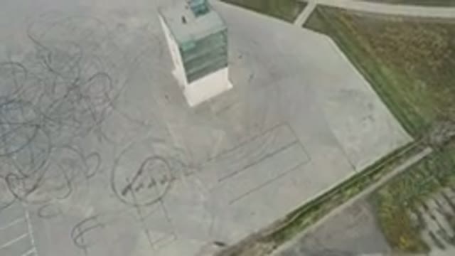 HIDDEN LAKE COLORADO-2016: An Aerial Footage Taken From A Drone Showing An Abandoned Parking Lot