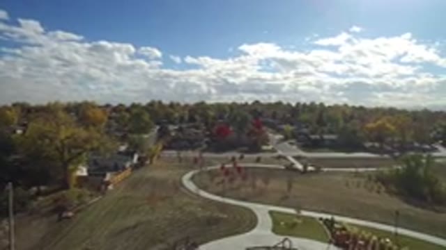 HIDDEN LAKE COLORADO-2016: An Aerial View Of A Park On A Clear And Sunny Day