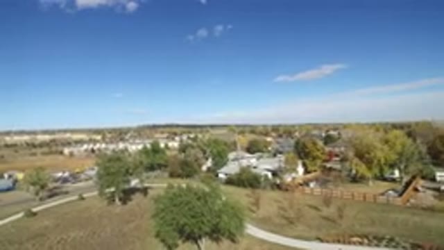HIDDEN LAKE COLORADO-2016: Overhead View Of Park On Beautiful Sunny Day With