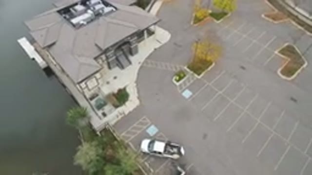 HIDDEN LAKE COLORADO-2016: Top View Of A Business Place With Its Parking Lot