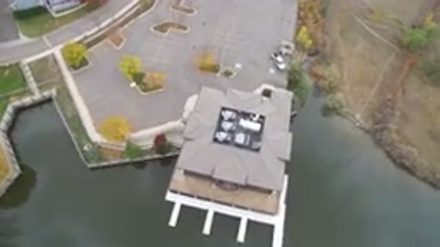 HIDDEN LAKE COLORADO-2016: An Aerial View Of A Building That Extends Out Into A