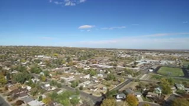 HIDDEN LAKE COLORADO-2016: Fantastic Aerial View Of A City Landscape On A Bright