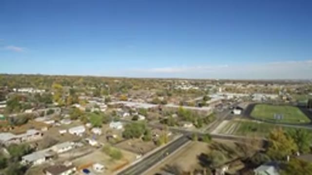 HIDDEN LAKE COLORADO-2016: Drone Image From The Top Of A Well Populated City