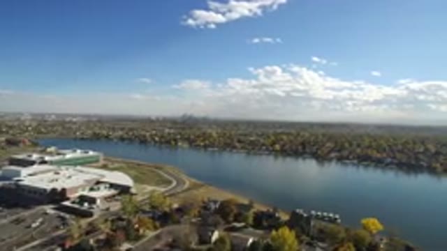 HIDDEN LAKE COLORADO-2016: An Aerial View Of A City Landscape And There Is A