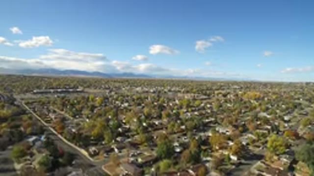 HIDDEN LAKE COLORADO-2016: Aerial View Of A City Landscape And There Is A Clear