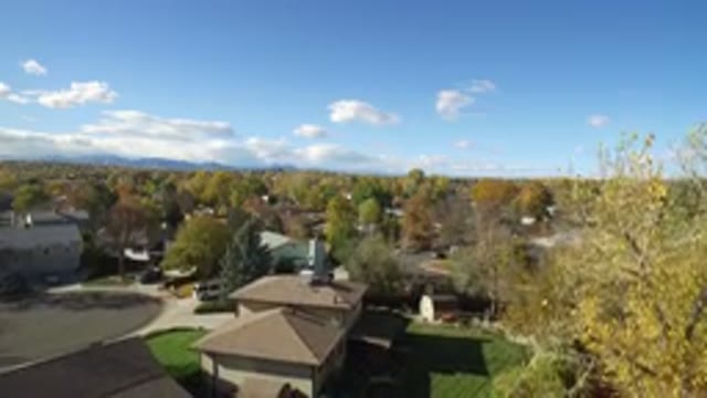 HIDDEN LAKE COLORADO-2016: Aerial View Of Homes In A Neighborhood With Green