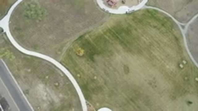 HIDDEN LAKE COLORADO-2016: Top View of Great Park With Roads for Walkers Into Green