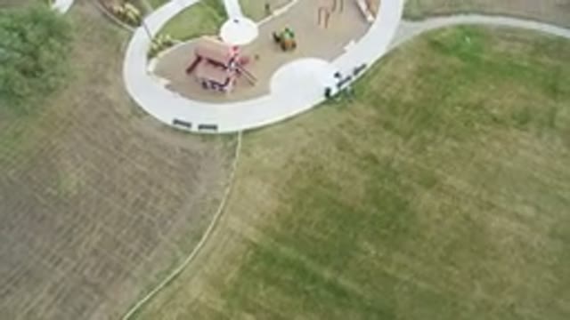 HIDDEN LAKE COLORADO-2016: Aerial View Of A Playground