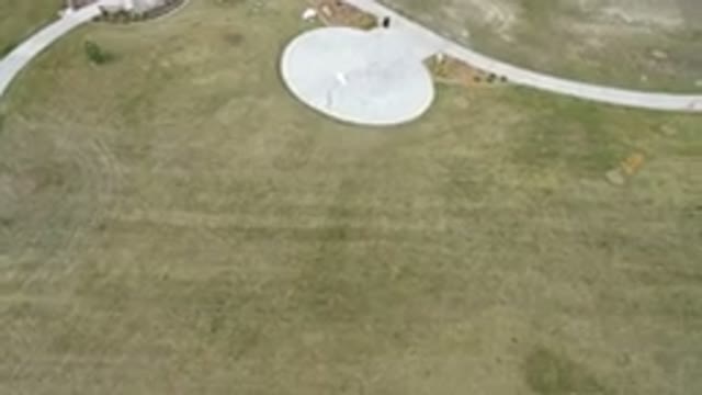 HIDDEN LAKE COLORADO-2016: Aerial View Of Landscaping Sidewalks Construction And
