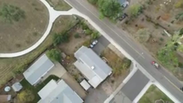 HIDDEN LAKE COLORADO-2016: Aerial View of A Peaceful And Happy Village in