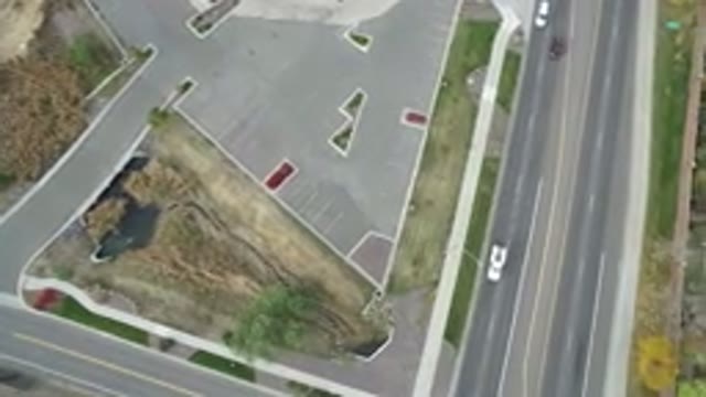 HIDDEN LAKE COLORADO-2016: Drone Footage Of Two Lane Road Intersecting With A
