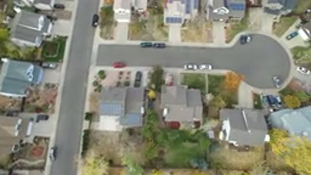 HIDDEN LAKE COLORADO-2016: Top View Of A Cul-De-Sac Surrounded By Houses And Trees