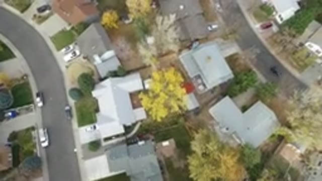 HIDDEN LAKE COLORADO-2016: Top View Of A Suburban Area With Lots Of Large Houses
