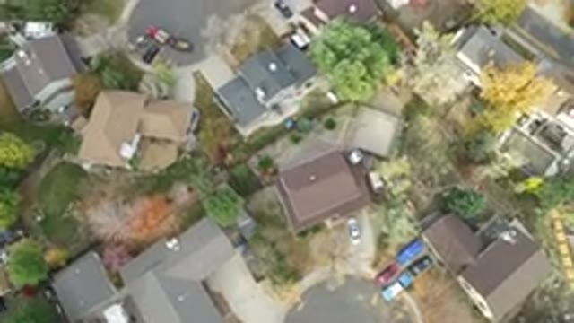 HIDDEN LAKE COLORADO-2016: An Aerial View Of A Block Of Houses
