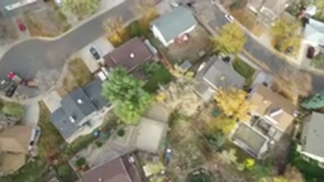 HIDDEN LAKE COLORADO-2016: Aerial View Of A Suburban Neighborhood In The Autumn