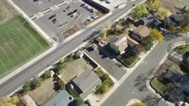 HIDDEN LAKE COLORADO-2016: Sky Filming Of An Urban Area With Big Houses