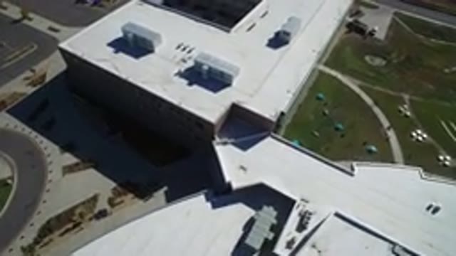 HIDDEN LAKE COLORADO-2016: Aerial View Of A Business Complex With Open Terrace