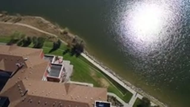 HIDDEN LAKE COLORADO-2016: View From A Helicopter Of A Beautiful House Next To