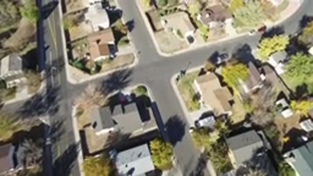 HIDDEN LAKE COLORADO-2016: Aerial View Of Suburban Neighborhood With Large Homes