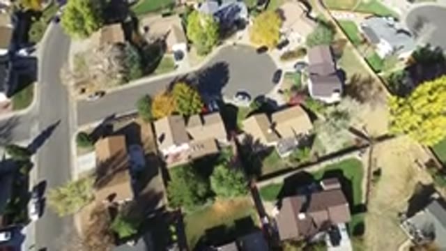 HIDDEN LAKE COLORADO-2016: Aerial View Of A Clean And Ordered Village