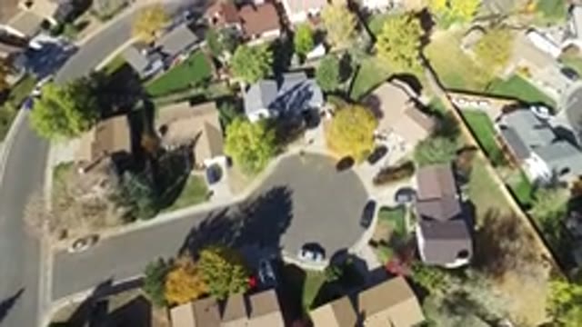 HIDDEN LAKE COLORADO-2016: Bird's-Eye View Of The Houses And Street Of A Clean