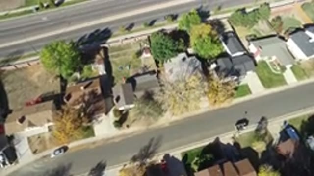 HIDDEN LAKE COLORADO-2016: Aerial View Of A Block Of Houses In A Suburban Place