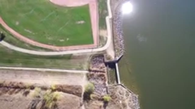 HIDDEN LAKE COLORADO-2016: Golf Course Edge Protected By Rock Revetment Near A