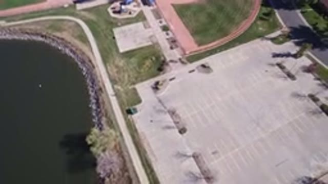 HIDDEN LAKE COLORADO-2016: View From Above Showing A Place Or Human Sport