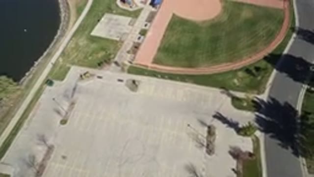 HIDDEN LAKE COLORADO-2016: Aerial View Of A Sports Complex Arena In The City