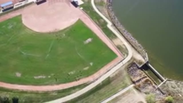 HIDDEN LAKE COLORADO-2016: Aerial Drone Footage Of A Worn Down Baseball Diamond