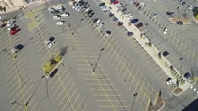 HIDDEN LAKE COLORADO-2016: Huge Parking Area Near A Shopping Complex Or A Mall