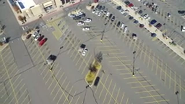 HIDDEN LAKE COLORADO-2016: Bird Eye View Of Sizable Parking Lot Containing Few