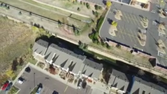 HIDDEN LAKE COLORADO-2016: A Panoramic Drone View of Parking Lots and Trees