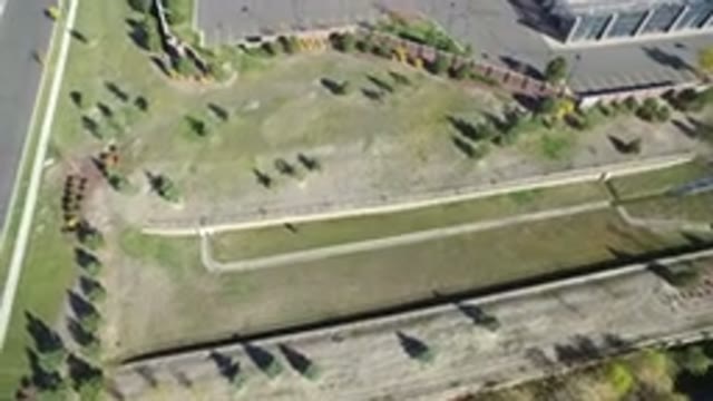 HIDDEN LAKE COLORADO-2016: A Top View Of Buildings Flowers Road Trees And Cars