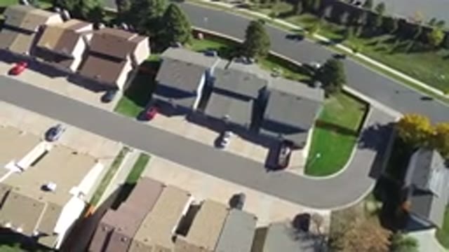 HIDDEN LAKE COLORADO-2016: An Aerial View Of A Block Of Houses In A Suburban
