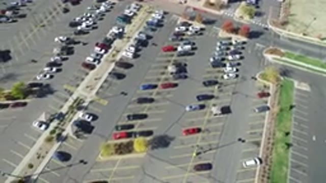 HIDDEN LAKE COLORADO-2016: A View Of A Very Large Parking Lot With Several Cars