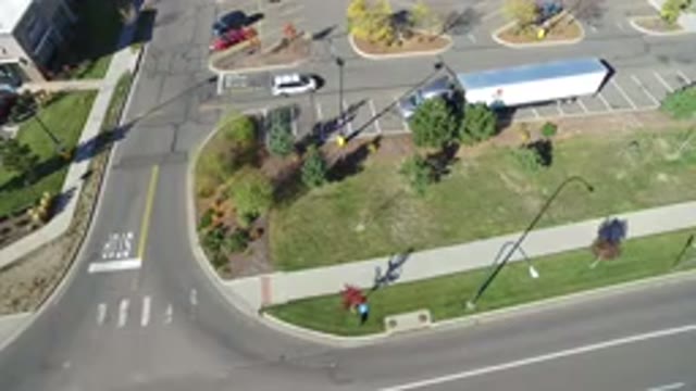 HIDDEN LAKE COLORADO-2016: Aerial View of Clean Road Through Village