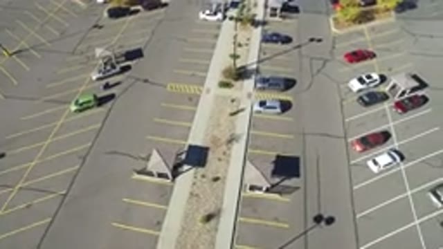 HIDDEN LAKE COLORADO-2016: Aerial View Of A Parking Lot Where There Are Not That
