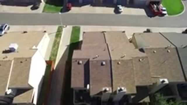 HIDDEN LAKE COLORADO-2016: Drone Top View Image Houses City Hoof Recording