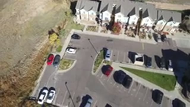 HIDDEN LAKE COLORADO-2016: Fantastic Aerial View Of A Commercial Parking Space