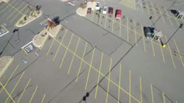 HIDDEN LAKE COLORADO-2016: Footage Of The Top Of A Mostly Empty Parking Lot With