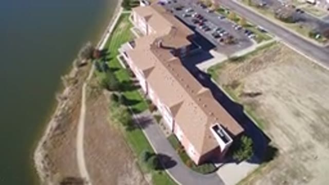 HIDDEN LAKE COLORADO-2016: Fantastic Aerial View Of A Long Big House Surrounded