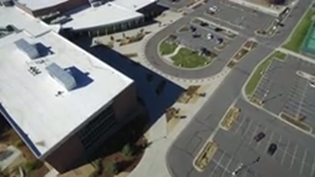 HIDDEN LAKE COLORADO-2016: Aerial View Of Big Office Buildings In Hidden Lake