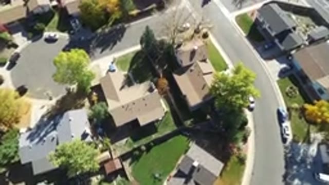 HIDDEN LAKE COLORADO-2016: Aerial View of A Village Filled With Tall Healthy Trees