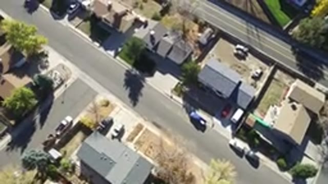 HIDDEN LAKE COLORADO-2016: Aerial View Of A Quiet Neighborhood With Its Houses