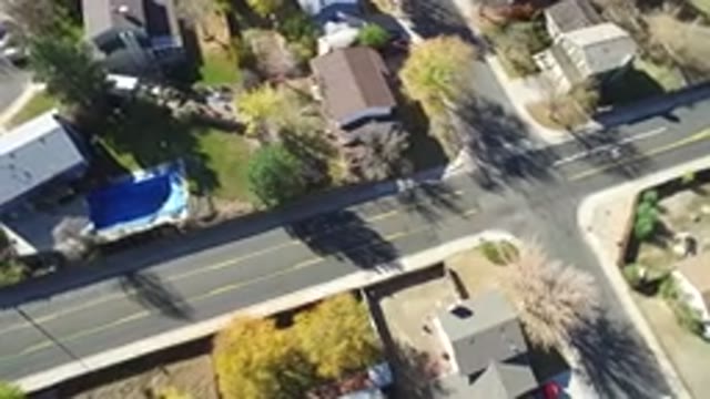 HIDDEN LAKE COLORADO-2016: The Aerial View Of A Highway Passing Amid Residential