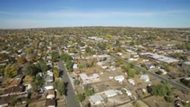 HIDDEN LAKE COLORADO-2016: An Aerial View Of A Clean Village On A Sunny Day