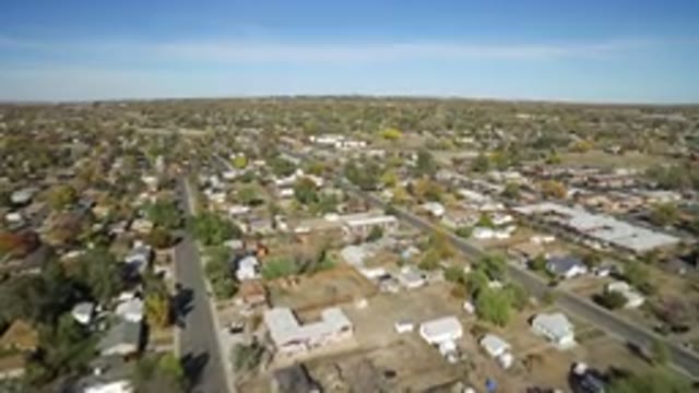 HIDDEN LAKE COLORADO-2016: The Aerial View Of A Green Residential Area Full Of