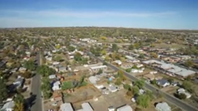 HIDDEN LAKE COLORADO-2016: Slow Suburban Town Flown Over With Drone Footage In